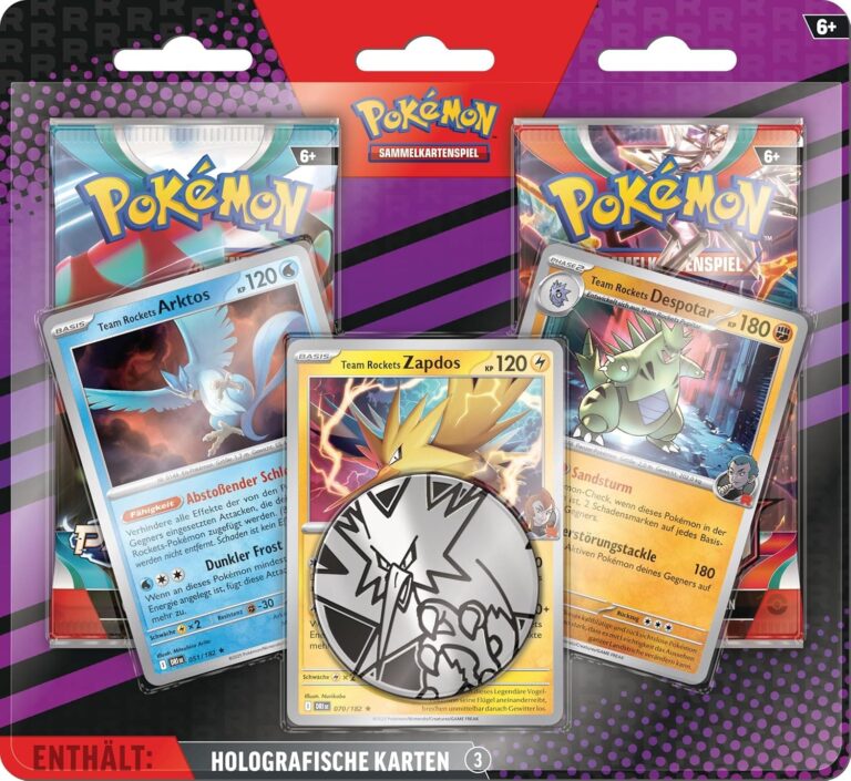 Pokémon-Aufgewerteter-2-Pack-Booster-Blister-Team-Rockets-Arktos-Zapdos-Despotar-TCG-Sammelkartenspiel-2025-Deutsch