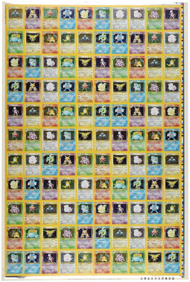 Pokémon-Base-Set-Uncut-Sheet-Pokémon-Karten-1999-TCG-Sammelkartenspiel