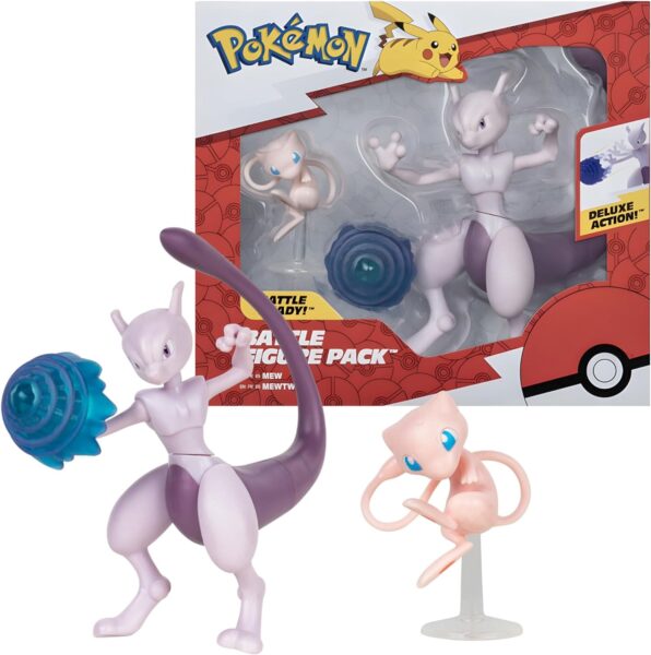 Pokémon-Battle-Feature-Figur-Mewtu-Mew-Beweglich