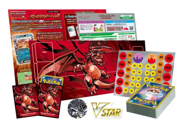 Pokémon-Battle-Master-Deck-Terastal-Lizardon-ex-Terakristall-Glurak-ex-Japan-TCG-Inhalt