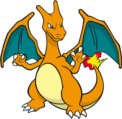Eine Grafik vom Pokemon Glurak