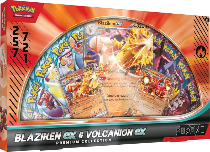 Pokémon-Blaziken-Lohgock-ex-Volcanion-ex-Premium-Collection-Kollektion-Box-TCG-Sammelkartenspiel-Englisch