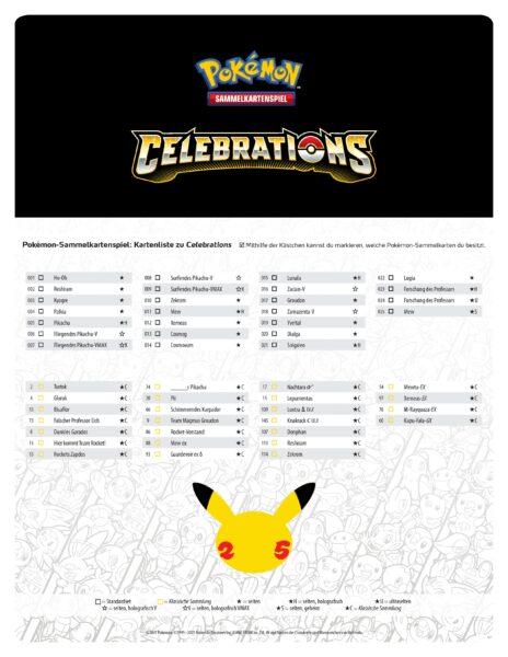 Celebrations_Kartenliste