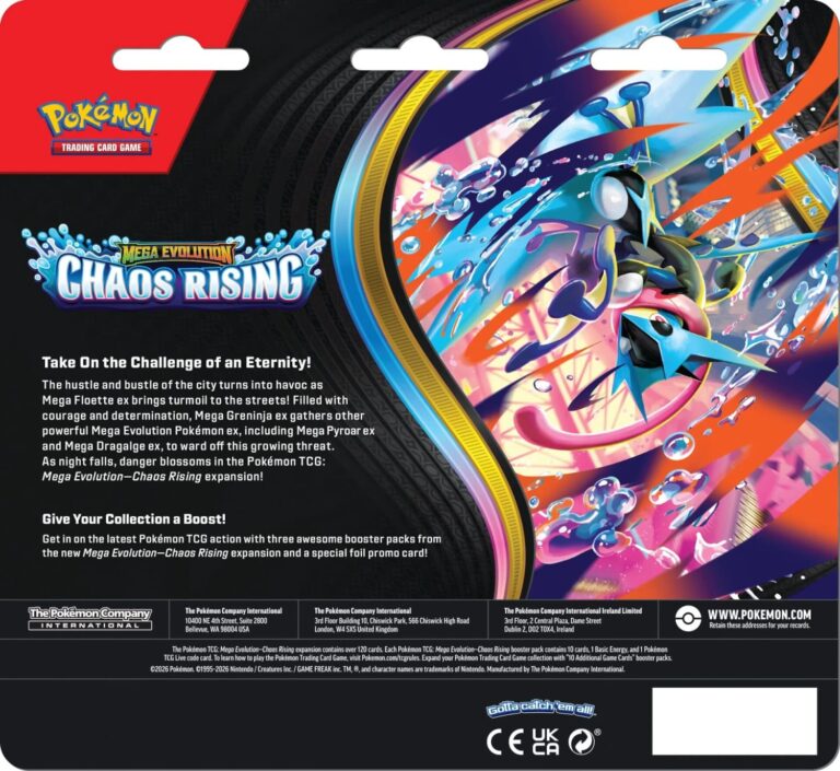 Pokémon-Chaos-Rising-Wachsendes-Chaos-3-Pack-Booster-Blister-Charmeleon-Englisch-Back