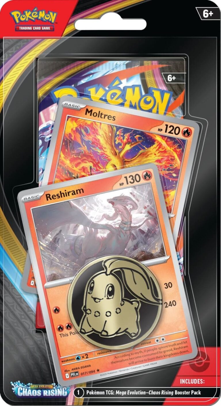 Pokémon-Chaos-Rising-Wachsendes-Chaos-Checklane-Booster-Blister-Reshiram-Englisch
