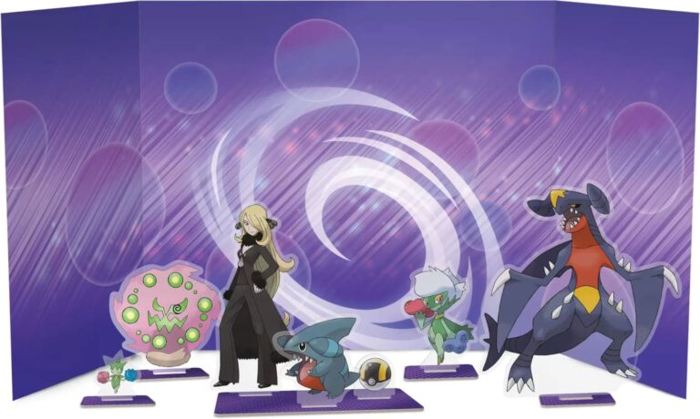 Pokémon-Cynthias-Garchomp-Knakrack-ex-Premium-Collection-Kollektion-Box-TCG-Sammelkartenspiel-Englisch-Acryl-Aufsteller