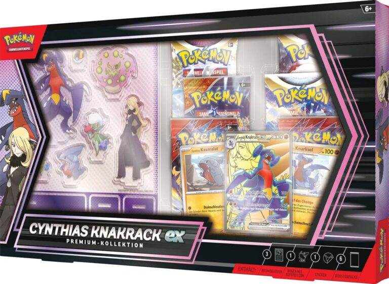Pokémon-Cynthias-Knakrack-ex-Premium-Kollektion-Collection-Box-TCG-Sammelkartenspiel-Deutsch