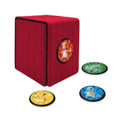 Pokémon-Deck-Box-Kanto-Pikachu-Glumanda-Schiggy-Bisasam-Ultra-Pro-Alcove-Click-Magnetisch-4