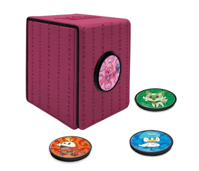Pokémon-Deck-Box-Paldea-Felori-Krokel-Kwaks-Ultra-Pro-Alcove-Click-Magnetisch