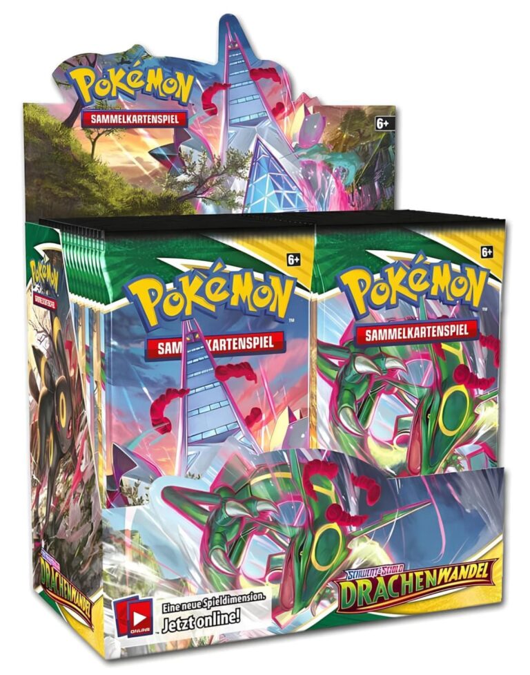 Pokémon-Display-Drachenwandel-Evolving-Skies-36-Booster-Packs-Deutsch