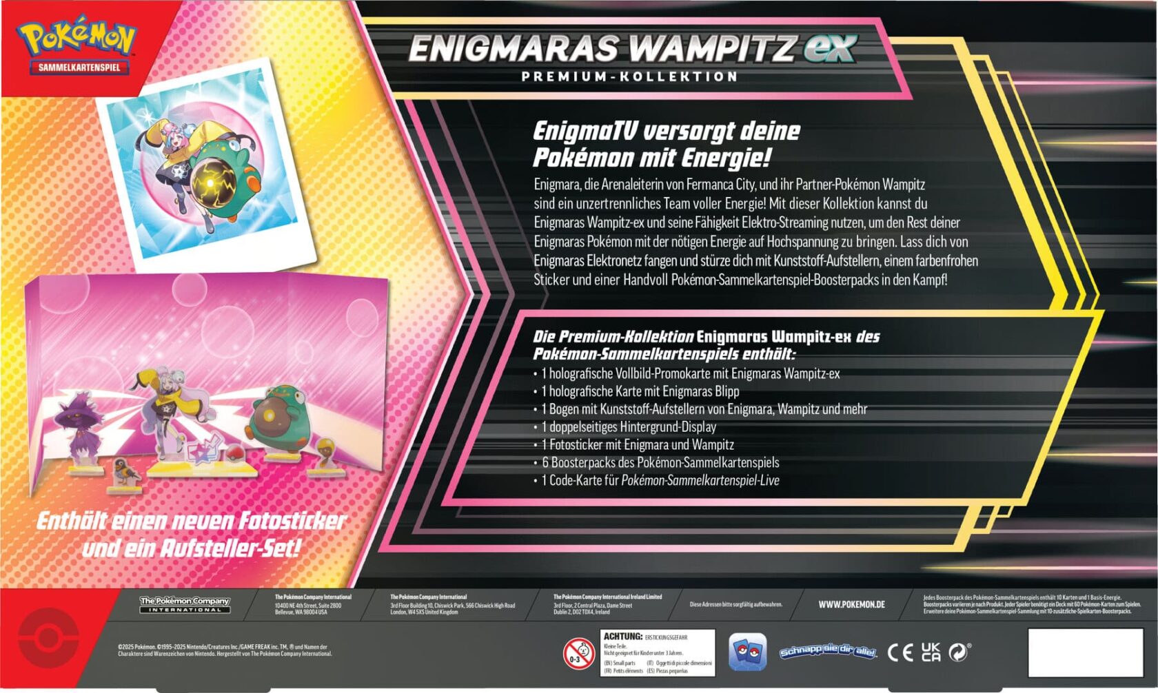 Karmesin & Purpur Pokémon Premium Kollektion Enigmara's Wampitz ex Ap, 39,90