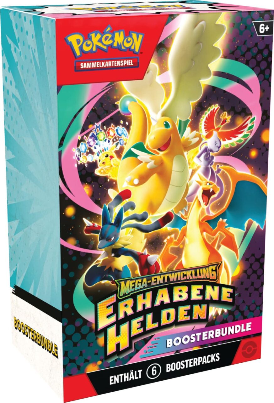 Pokémon TCG: Mega Heroes Mini Tin - Mega Lucario (1 Sticker, 1 Art Card & 2 Booster Packs