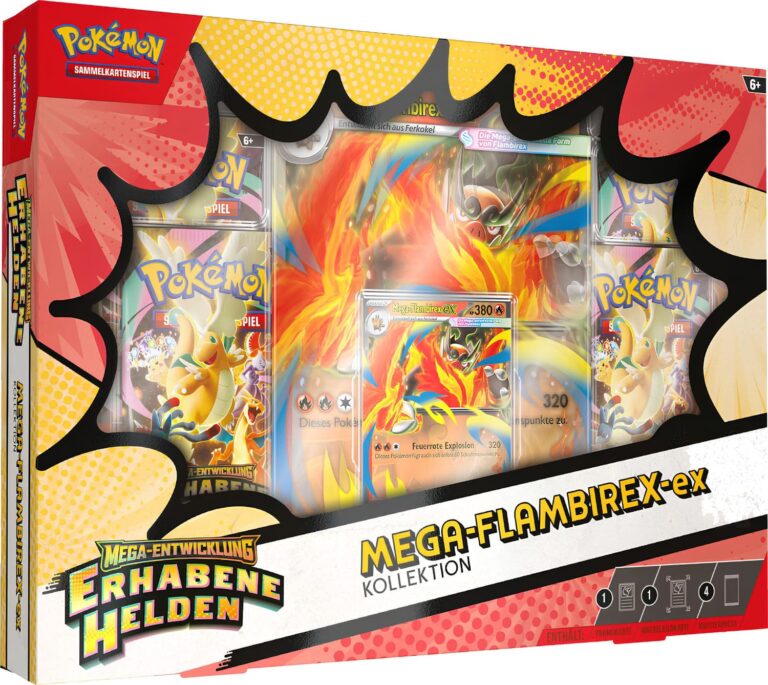 Pokémon-Erhabene-Helden-Mega-Flambirex-ex-Kollektion-Box-Deutsch