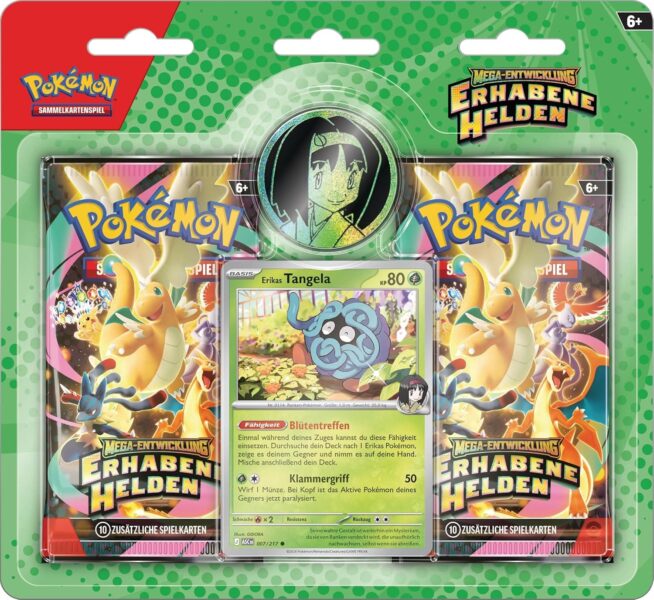 Pokémon-Erhabene-Helden-Trainer-Blister-Kollektion-Erikas-Tangela-Deutsch