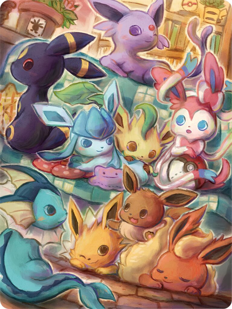 Pokémon-Evolitionen-Eeveelutions-Artwork-Wallpaper-Bild-Zeichnung