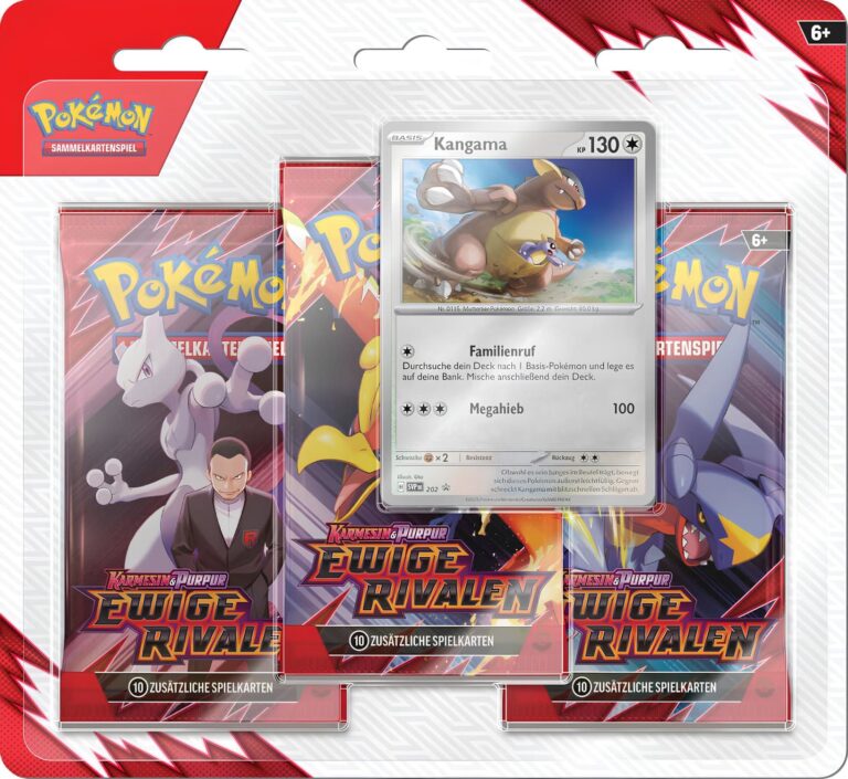 Pokémon-Ewige-Rivalen-Booster-Blister-3-Packs-Kangama-Karmesin-Purpur-Deutsch