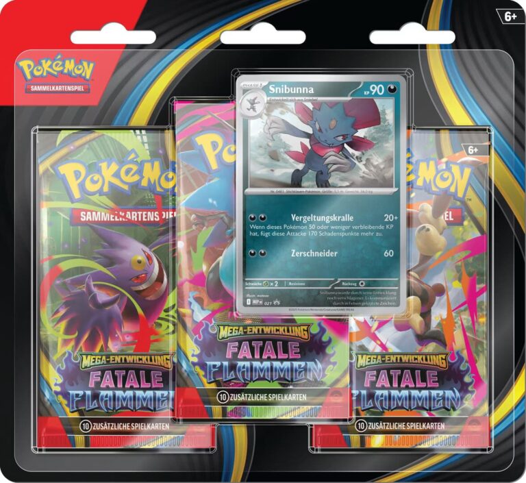 Pokémon-Fatale-Flammen-3-Pack-Booster-Blister-Snibunna-Deutsch