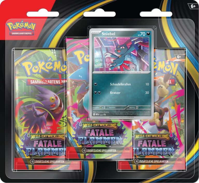 Pokémon-Fatale-Flammen-3-Pack-Booster-Blister-Sniebel-Deutsch