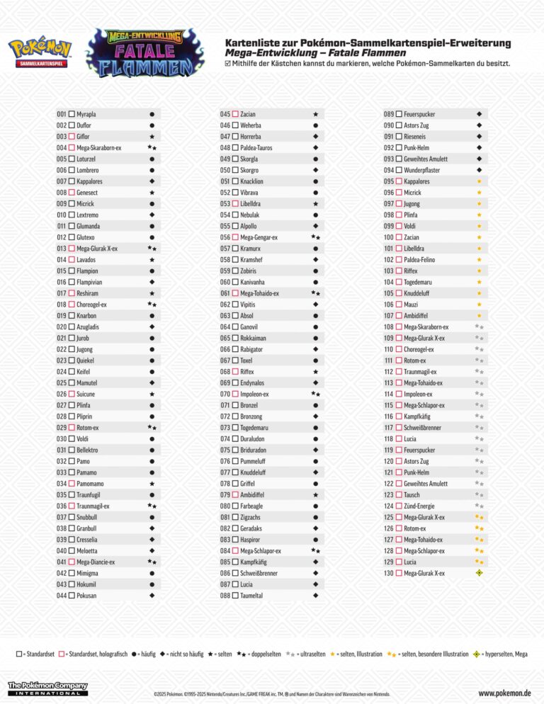 Pokémon-Fatale-Flammen-Karten-Checkliste-Deutsch-