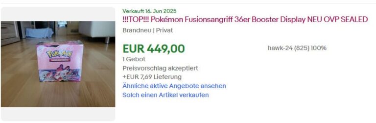 Pokémon-Fusionsangriff-Booster-Display-Wert-Preis-Juni-2025
