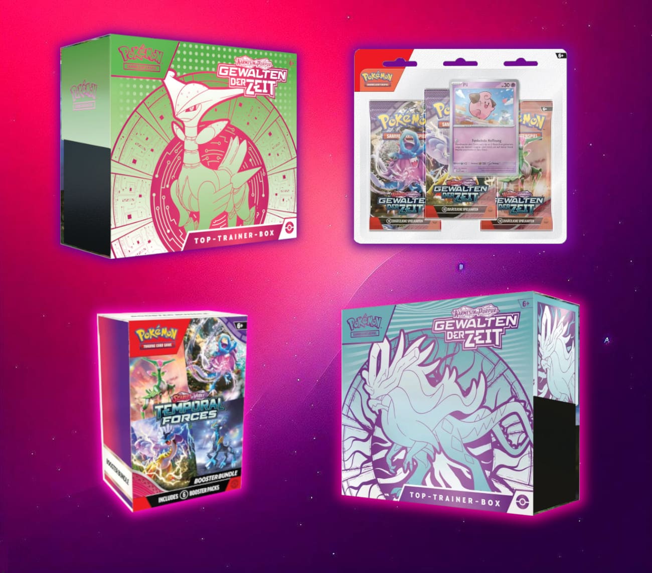 Pokémon-Gewalten-der-Zeit-Temporal-Forces-kaufen-Produktübersicht-Trainer-Box-Display-Booster-Bundle