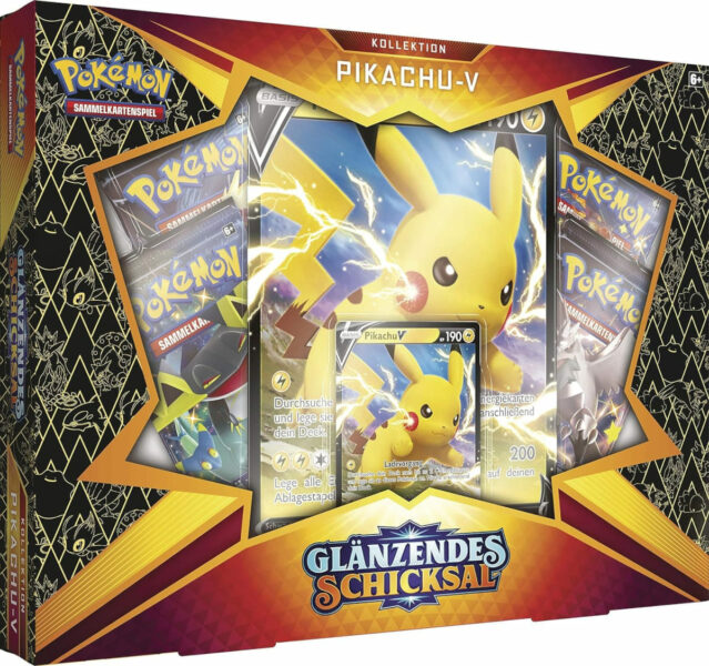 Pokémon-Glänzendes Schicksal-Pikachu-V-Kollektion-Box-Deutsch