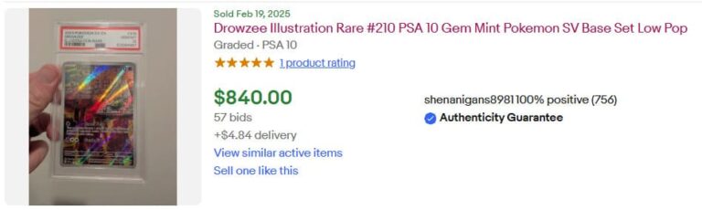Pokémon-Illustrationskarten-steigen-im-Wert-Drowzee-Traumato-Scarlet-Violet-PSA-10