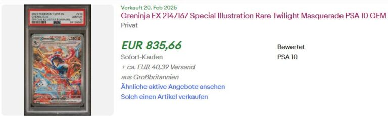 Pokémon-Illustrationskarten-steigen-im-Wert-Greninja-Quajutsu-ex-Twighlight-Masquerade-PSA-10