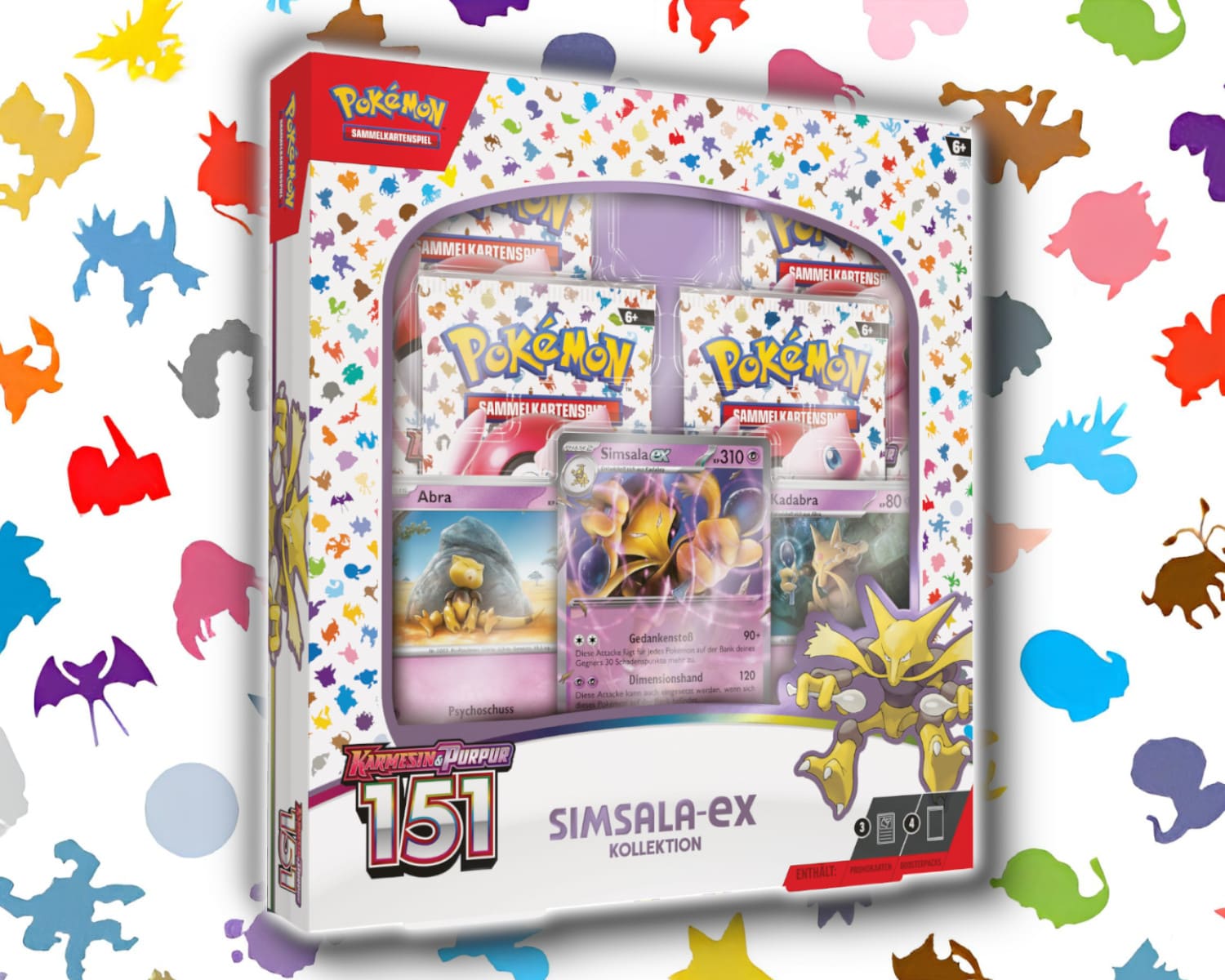 Pokémon Sammelkartenspiel Karmesin & Purpur – 151: Zapdos-ex Kollektion – Mit Boosterpacks & Promokarte