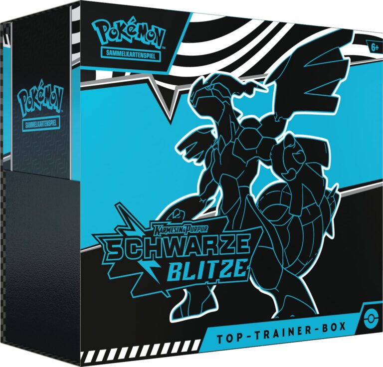 Pokémon-Karmesin-Purpur-Schwarze-Blitze-Top-Trainer-Box-Deutsch