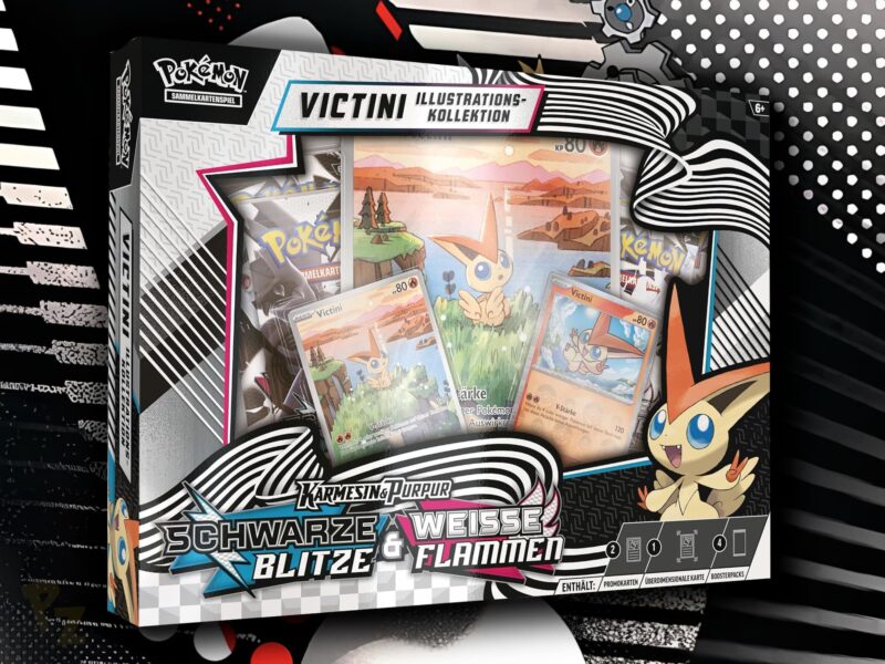 Pokémon-Karmesin-Purpur-Schwarze-Blitze-Weiße-Flammen-Illustrations-Kollektion-Victini-kaufen