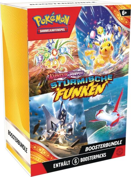 Pokémon-Karmesin-Purpur-Stürmische-Funken-Boosterbundle-Deutsch