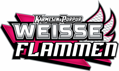 Pokémon-Karmesin-Purpur-Weiße-Flammen-Logo