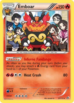 Pokémon-Karte-Emboar-Flambirex-27-113-Legendary-Treasures