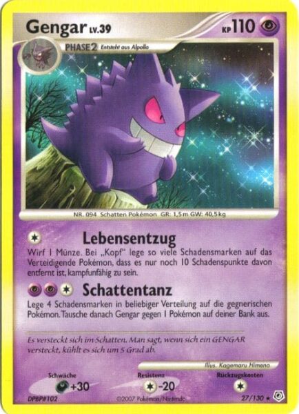 Pokémon-Karte-Gengar_27-130_Diamant-Perl_Deutsch