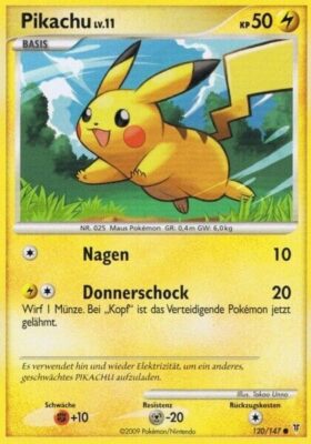 Pokémon-Karte-Pikachu-120-147-Ultimative-Sieger-2009-Platin