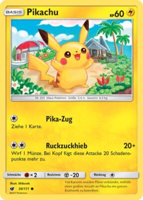 Pokémon-Karte-Pikachu-30-111-Aufziehen-der-Sturmröte-2017