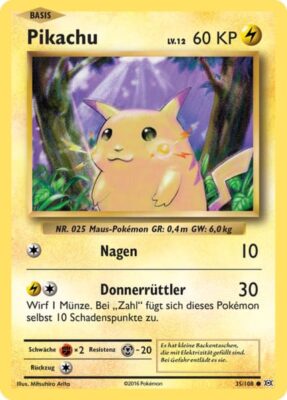 Pokémon-Karte-Pikachu-35-108-XY-Evolution-2016