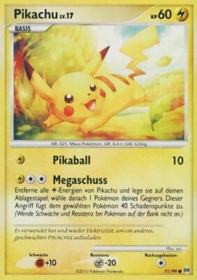 Pokémon-Karte-Pikachu-71-99-Arceus-2010