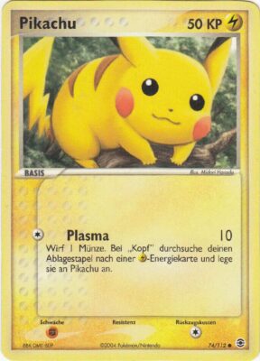 Pokémon-Karte-Pikachu-74-112-EX-Feuerrot-Blattgrün-2004