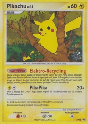 Pokémon-Karte-Pikachu-DP16-Black-Star-Promo-2007-Diamant-Perl