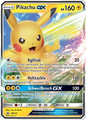 Pokémon-Karte-Pikachu-GX-SM232-Black-Star-Promo-2019-Sonne-Mond