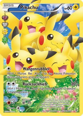 Die Pokemon Karte Pikachu RC29 aus der Radiant Collection der Erweiterung Generationen