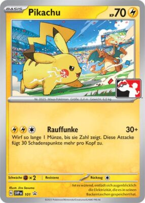Pokémon-Karte-Pikachu-SVPDE-101-Black-Star-Promo-Deutsch-Play!-Pokémon