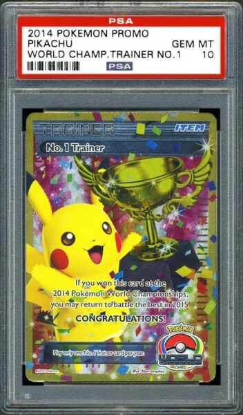 Eine seltene Pikachu Trainer World Championship No.1 2004 Winner Pokemon Promo Karte