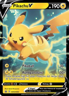 Pokémon-Karte-Pikachu-V-SWSH063-Black-Star-Promo-2020-Schwert-Schild