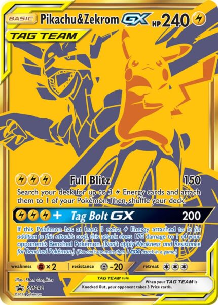 Pokémon-Karte-Pikachu-Zekrom-GX-TAG-TEAM-SM248-Black-Star-Promo-2021-Englisch