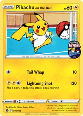 Pokémon-Karte-Pikachu-on-the-Ball-001-005-Pokémon-Futsal-2020