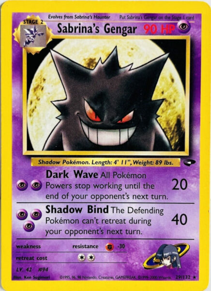 Pokémon-Karte-Sabrinas-Gengar_29-132_Gym-Challenge-Englisch