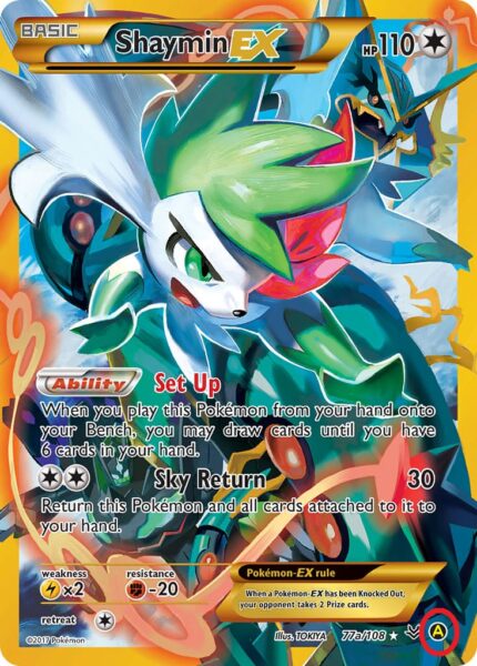 Pokemon-Karte-Shaymin-EX-77a-Alternate-Art-XY-Trainers-Collection